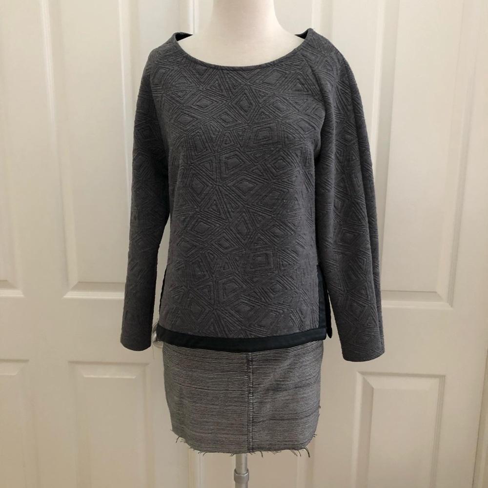 ROMWE Grey Geometric Sweater Top